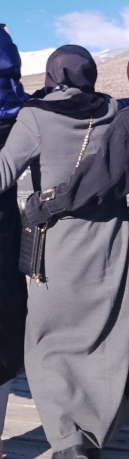 Gri Uzun Kadın Kaban - Görsel 4