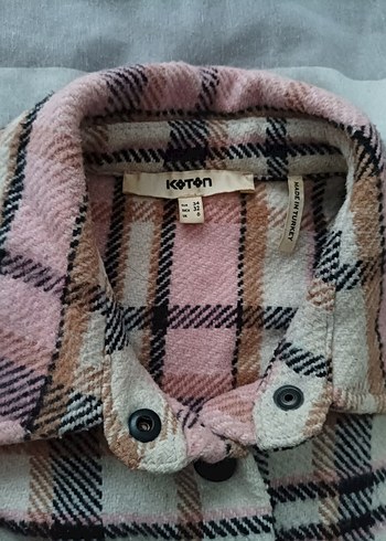 Pembe Ekose Düğmeli Kadın Gömlek - Görsel 2