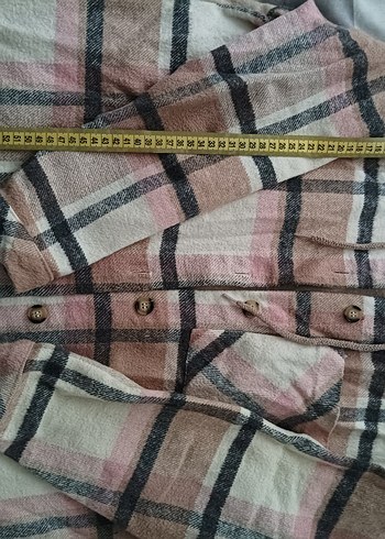 Düğmeli Ekose Desenli Kadın Gömlek - Görsel 4