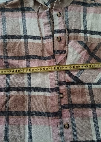 Düğmeli Ekose Desenli Kadın Gömlek - Görsel 5