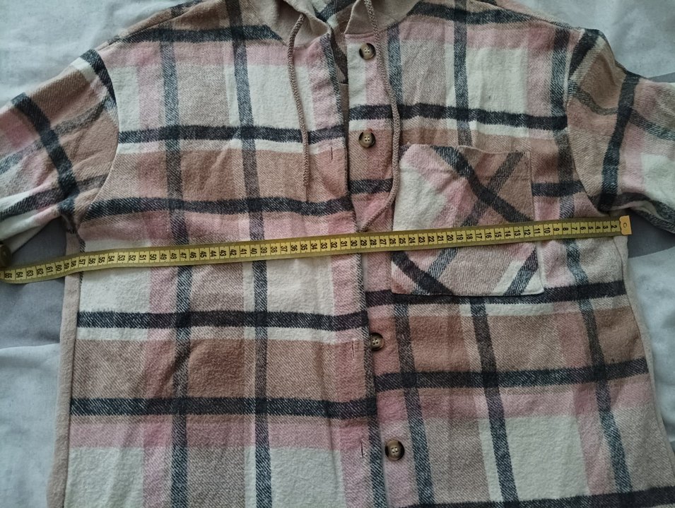 Düğmeli Ekose Desenli Kadın Gömlek - Görsel 5