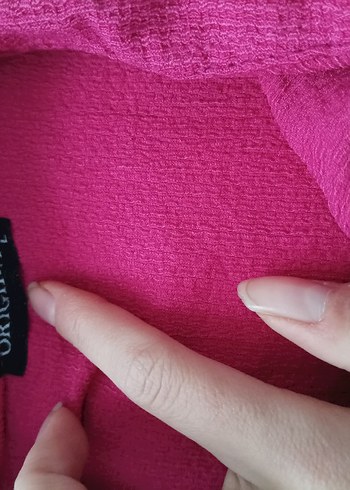 Uzun Kollu Düğmeli Pembe Keten Gömlek takım - Görsel 3