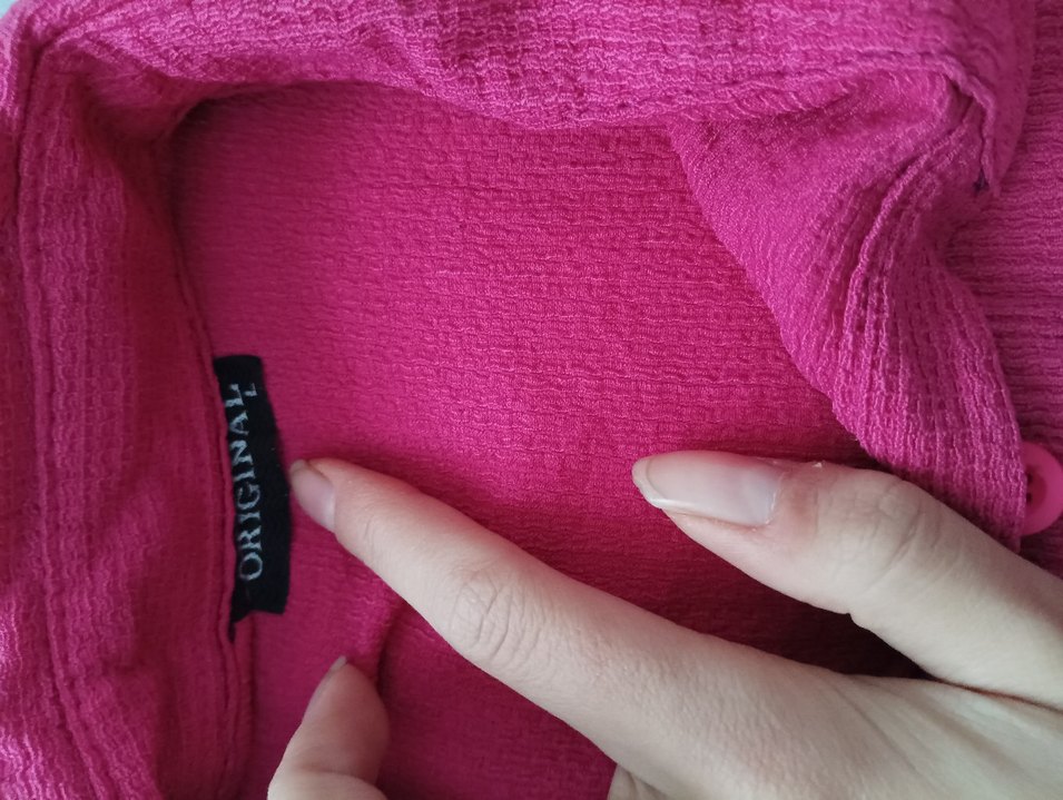 Uzun Kollu Düğmeli Pembe Keten Gömlek takım - Görsel 3