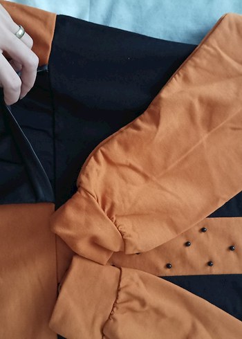 Düğmeli Kahverengi Kadın Bluz - Görsel 2