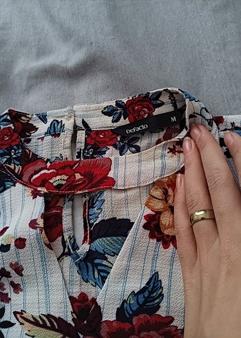 Çiçek Desenli Bohem Uzun Kollu Bluz - Görsel 3