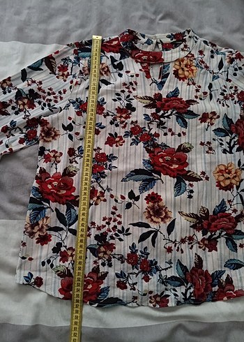 Çiçek Desenli Bohem Uzun Kollu Bluz - Görsel 2