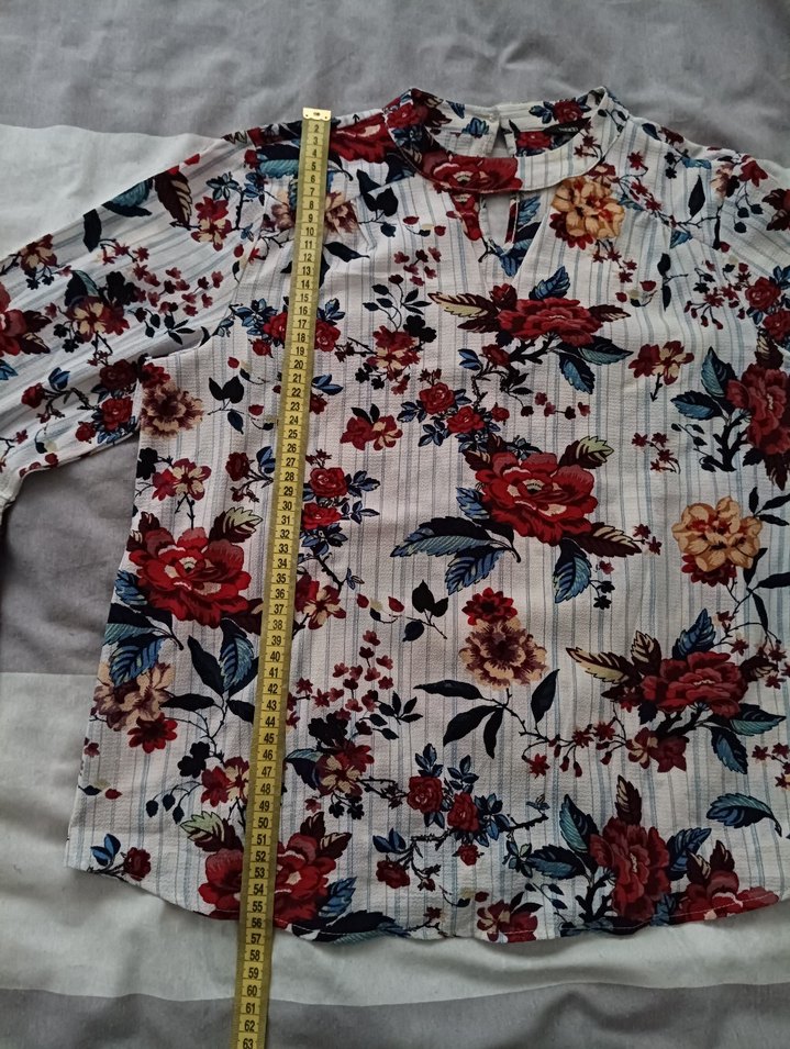 Çiçek Desenli Bohem Uzun Kollu Bluz - Görsel 2