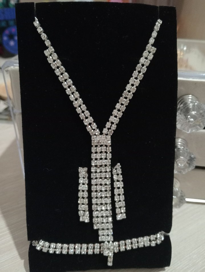 Abiye Set Suyolu Kolye, bileklik, küpe - Görsel 3