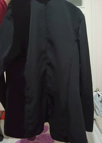 Düğmeli Siyah Kadın Blazer Ceket - Görsel 7