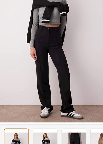 Siyah Kadın Kumaş Pantolon - Görsel 2