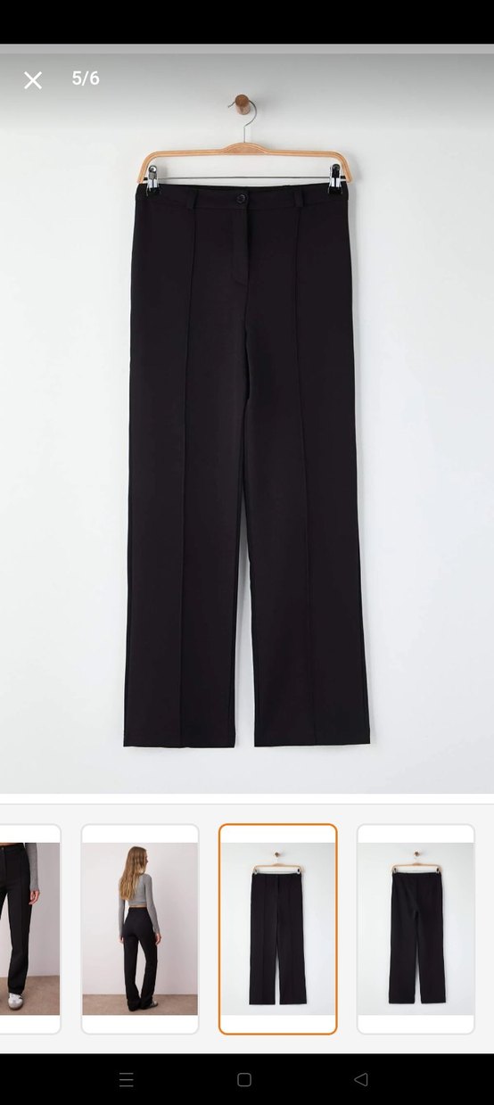 Siyah Kadın Kumaş Pantolon - Görsel 4