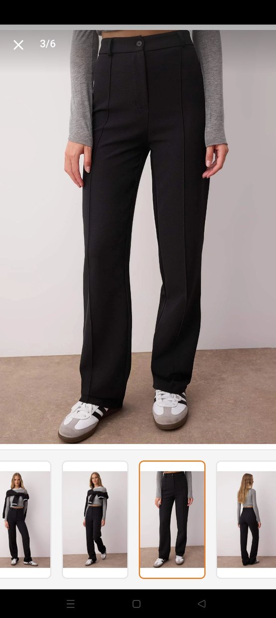 Siyah Kadın Kumaş Pantolon - Görsel 3