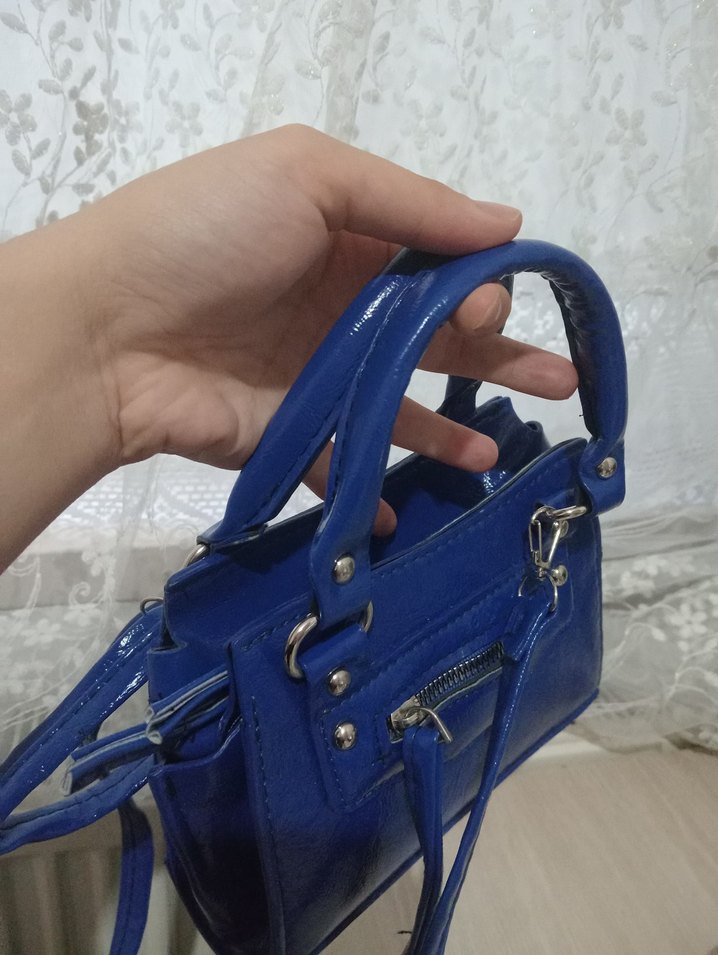 Kadın Sax Mavi El Çantası - Görsel 5