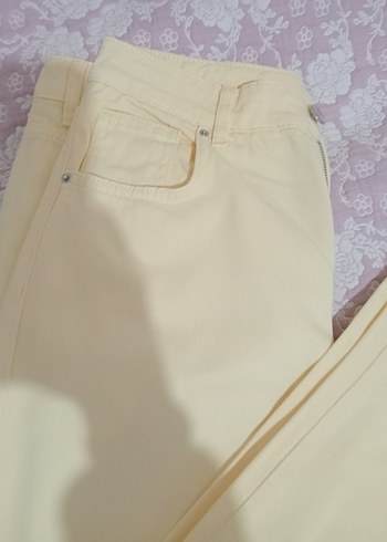 Kadın Sarı Kot Pantolon - Görsel 4