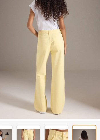 Kadın Sarı Kot Pantolon - Görsel 5