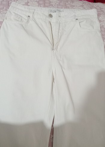 Beyaz Kadın Kot Pantolon - Görsel 7