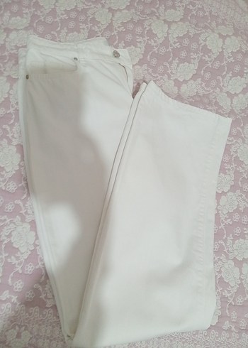 Beyaz Kadın Kot Pantolon - Görsel 2