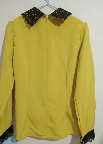 Dantel Detaylı Uzun Kollu Gömlek - Görsel 4