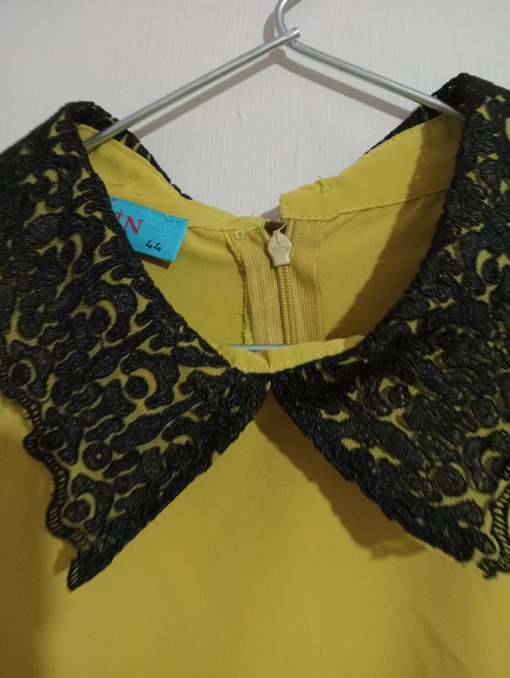 Dantel Detaylı Uzun Kollu Gömlek - Görsel 3