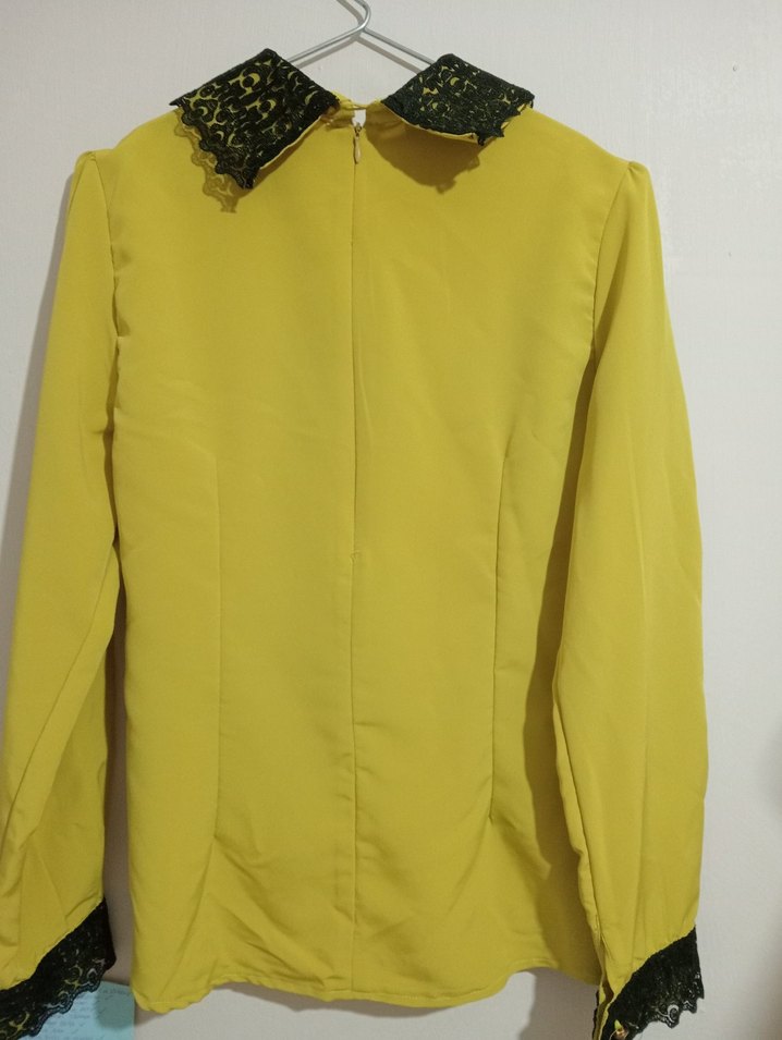 Dantel Detaylı Uzun Kollu Gömlek - Görsel 4