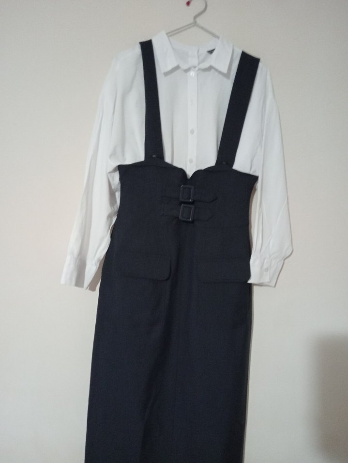 Kadın Uzun Salopet Etek - Görsel 3