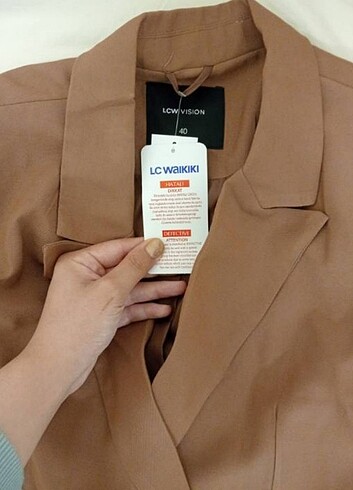40 Beden kahverengi Renk Kadın Blazer Ceket