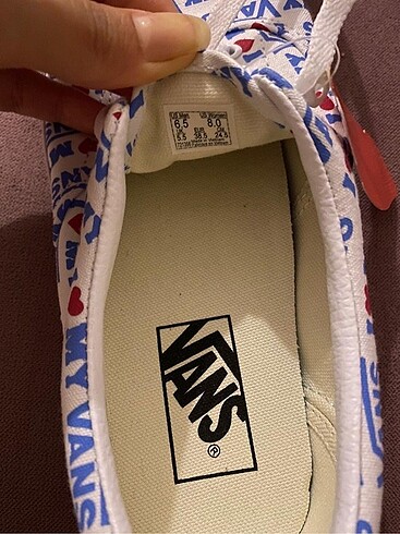 38 Beden beyaz Renk I love Vans Orjinal Sıfır 38 Numara