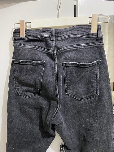 s Beden siyah Renk Slim fit yırtık siyah jean