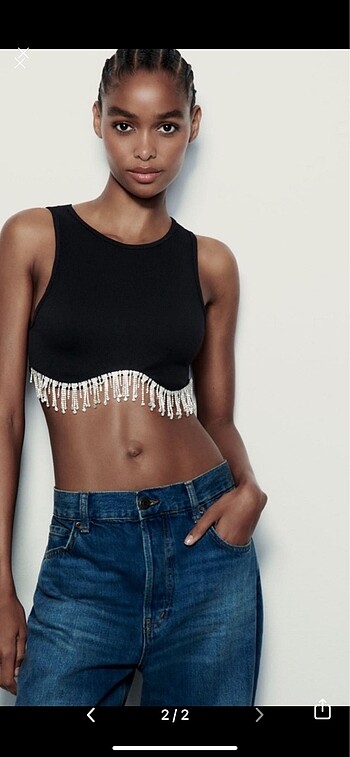 zara taşlı top