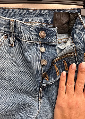 s Beden Gri Normal Boy Kadın Denim Pantolon