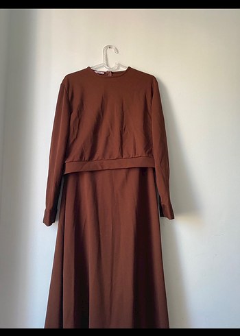 Kahverengi etek sweatshirt takım