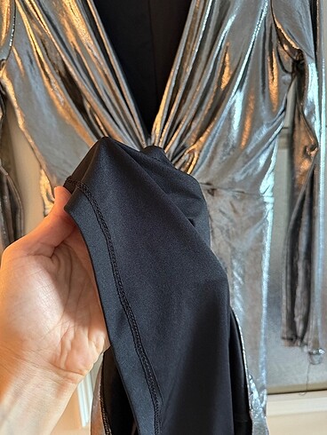 36 Beden gri Renk H&m özel üretim parti elbisesi