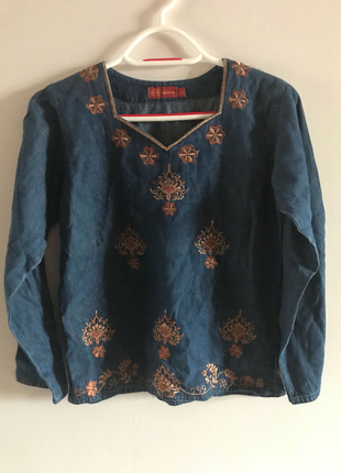 Vintage Love Nakışlı koy bluz