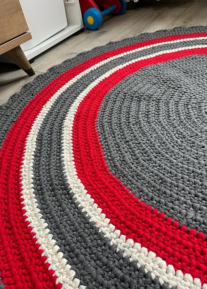 Yuvarlak halı kilim paspas - Görsel 2