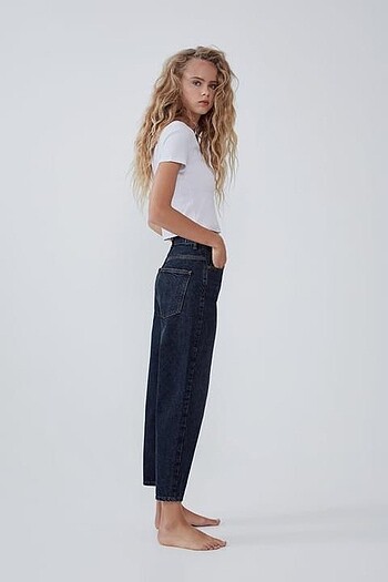zara carrot fit jean indigo mavi