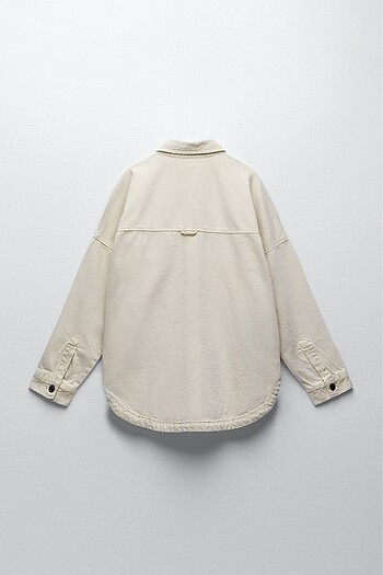 Zara zara krem bej oversize kot ceket