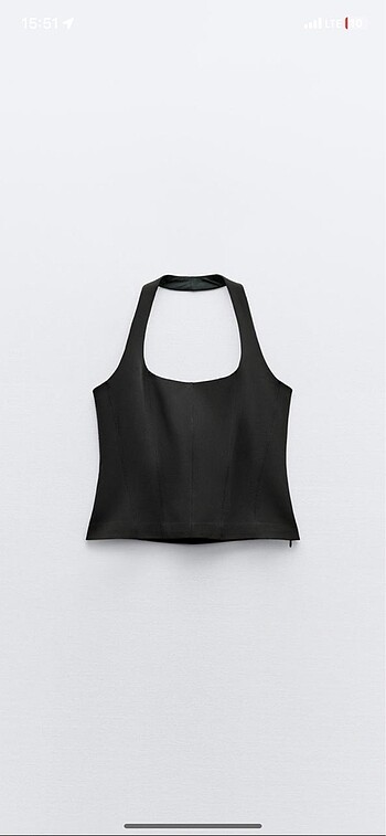 zara halter bluz siyah
