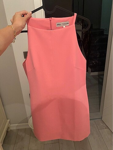 zara halter pembe elbise