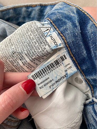 l Beden mavi Renk Zara wide leg jean