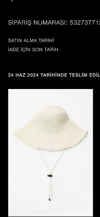  Beden Zara krem bucket sapka