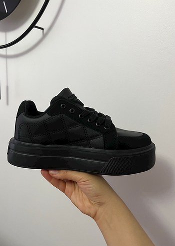 36 Beden Siyah Platform Topuklu Kadın Spor Ayakkabı