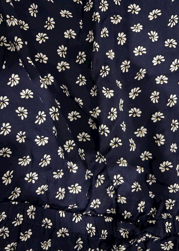 Mavi Çiçek Desenli Kadın Tulum - Görsel 4