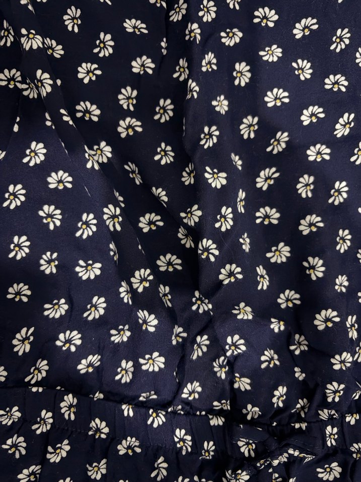 Mavi Çiçek Desenli Kadın Tulum - Görsel 4