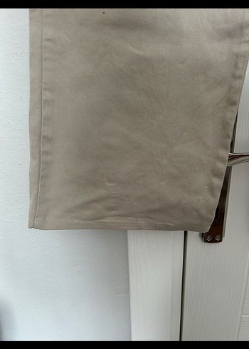 Bej Süet Kadın Regular Fit Pantolon - Görsel 3