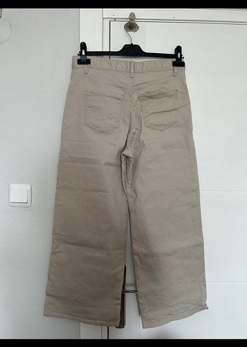 Bej Süet Kadın Regular Fit Pantolon - Görsel 4