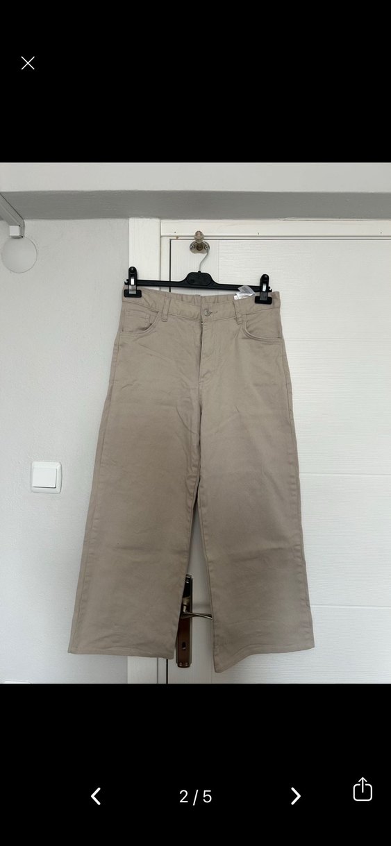 Bej Süet Kadın Regular Fit Pantolon - Görsel 2