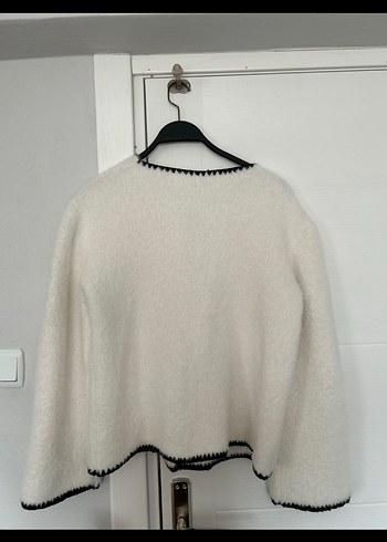 Trendyol milla Düğmeli Beyaz Triko Kadın Hırka - Görsel 4