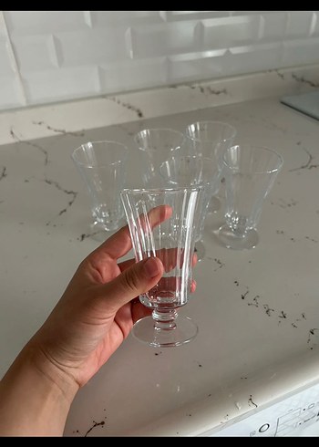 Paşabahçe diamond ayaklı kahve yanı bardağı - Görsel 2