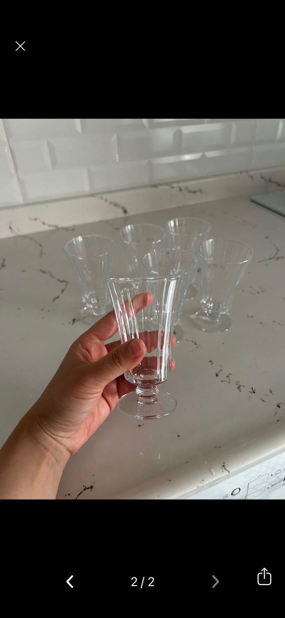 Paşabahçe diamond ayaklı kahve yanı bardağı - Görsel 2