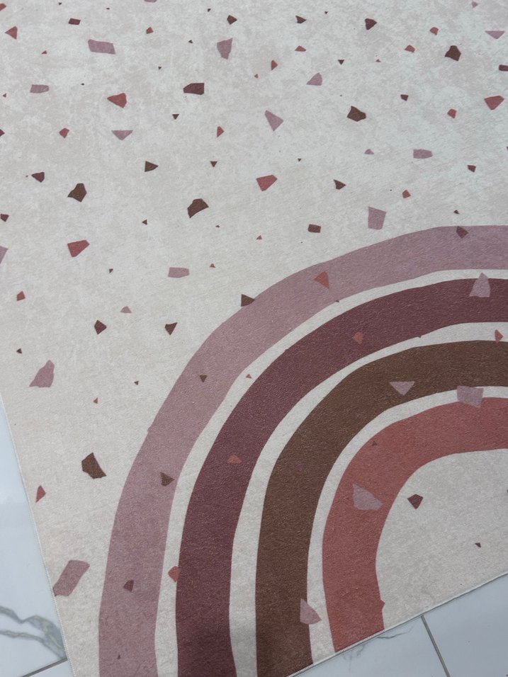 Bohem Çok Renkli Baskılı Halı - Görsel 2